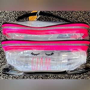 COPY - RAE DUNN GLAM Cosmetic Case. Two separate areas to put your goodies .